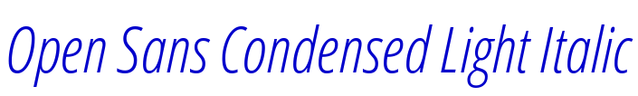 Open Sans Condensed Light Italic フォント